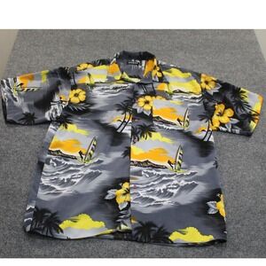 Vintage Koman Sport‎ Hawaiian Shirt Men's Aloha Windsurfing 3XL MISSING SIZE TAG